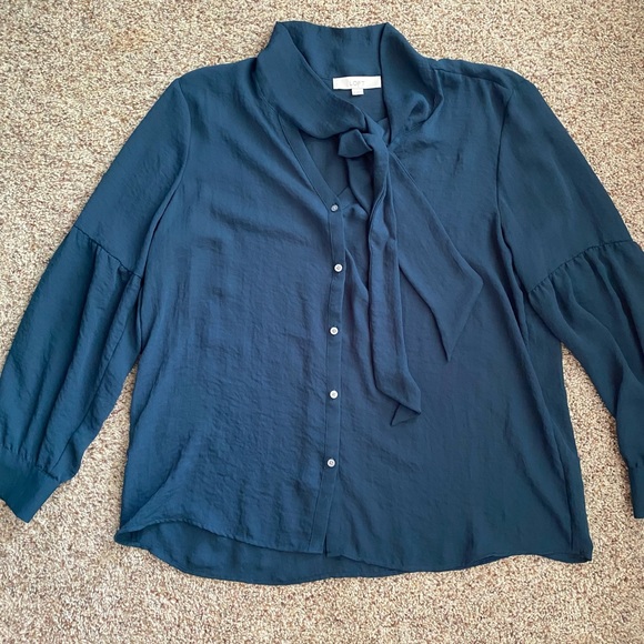 Blue-green blouse - Picture 2 of 4